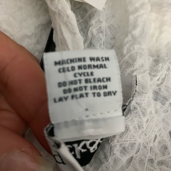 NWT Peck & Peck  S White puckered short sleeve top - Picture 5 of 5